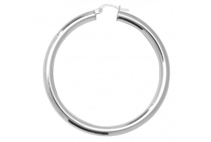 Sterling Silver Hollow Hoop Earrings